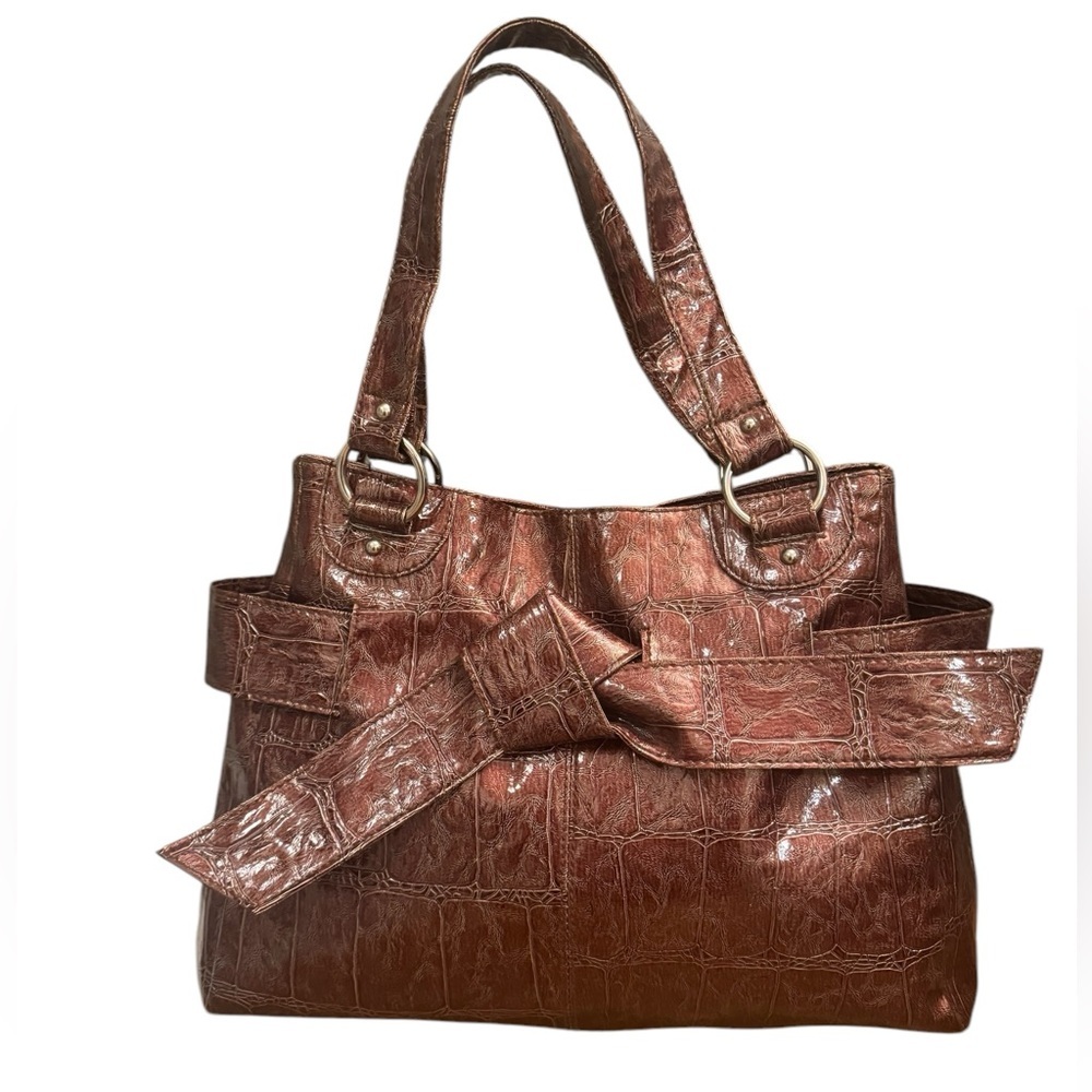 Vegan Leather Bronze/Brown Handbag‎